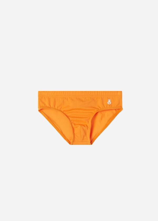 trajes de baño calzedonia rio para niños color naranja