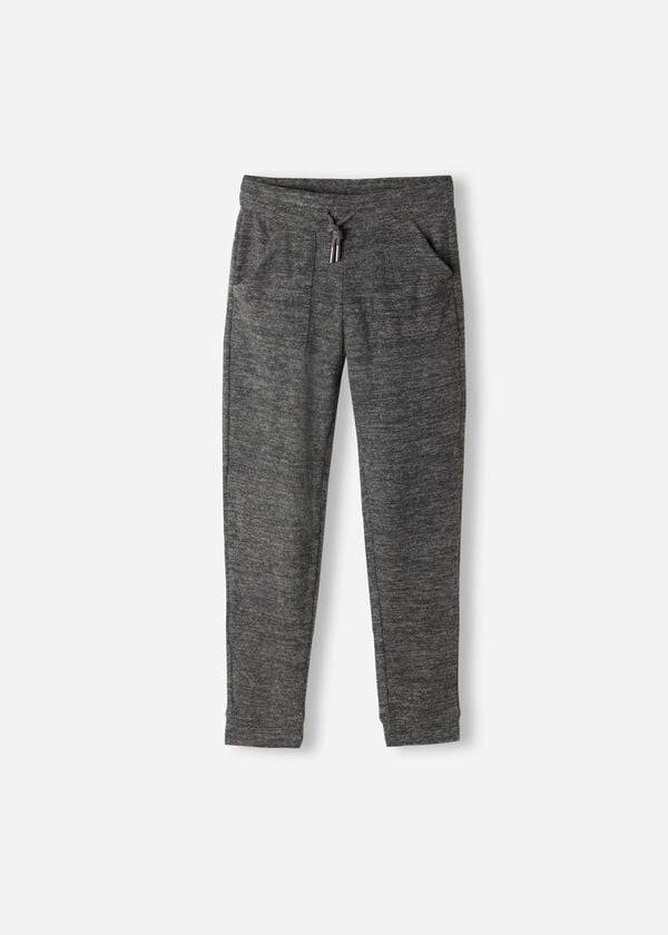 leggings elásticos de mezcla de cachemira calzedonia para niños color gris