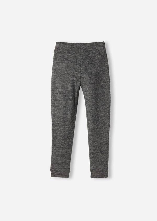 leggings elásticos de mezcla de cachemira calzedonia para niños color gris