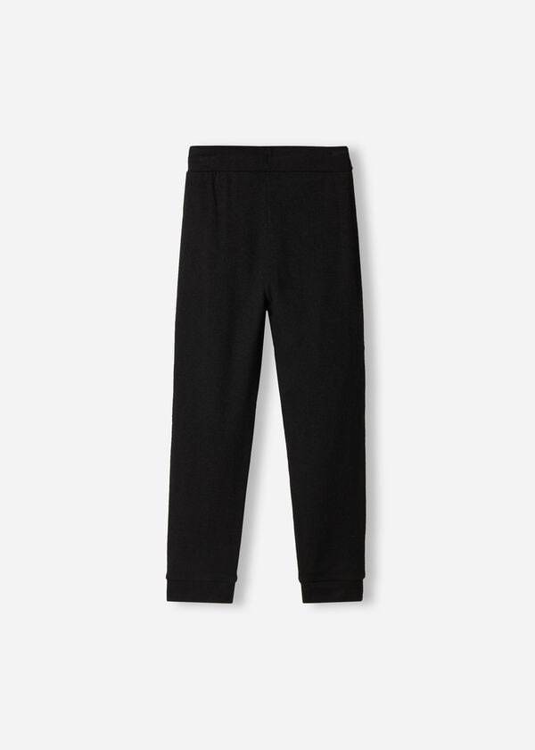 leggings elásticos de mezcla de cachemira calzedonia para niños color negro