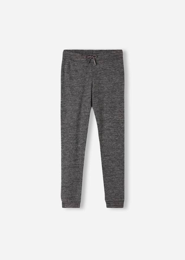 leggings deportivos elásticos de mezcla de cachemira calzedonia para niños en gris