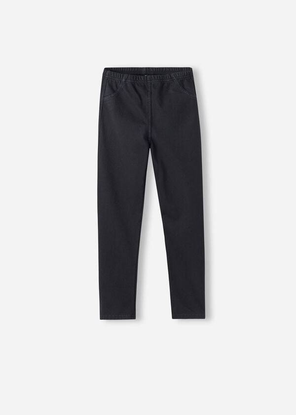 leggings vaqueros térmicos negros calzedonia para niños