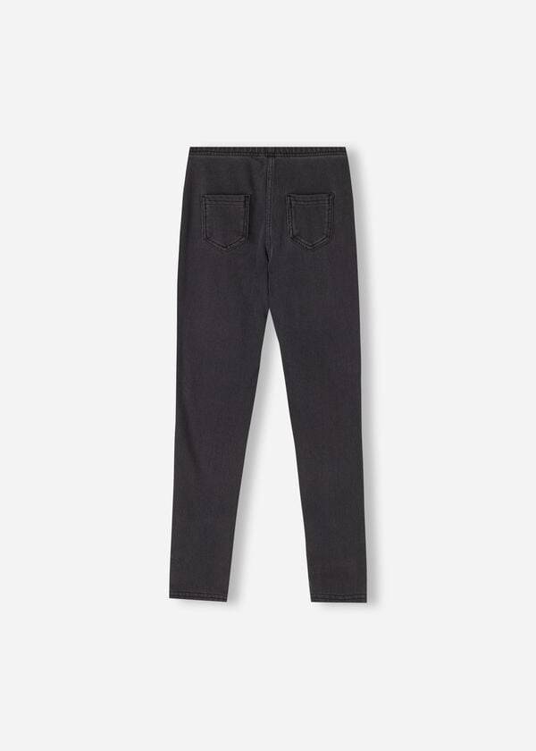 leggings térmicos de mezclilla gris calzedonia para niños