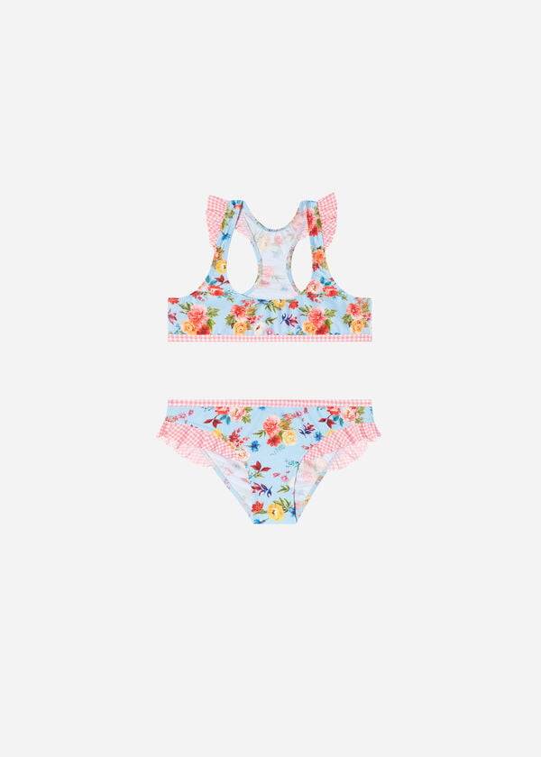 trajes de baño de dos piezas con estampado floral multicolor de masha para niños de calzedonia