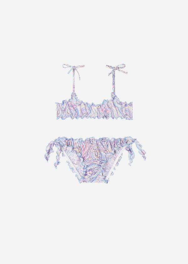 trajes de baño de dos piezas amalfi de calzedonia para niños en azul