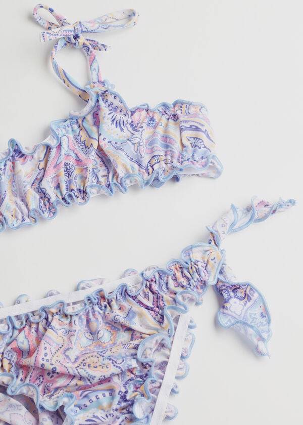 trajes de baño de dos piezas amalfi de calzedonia para niños en azul