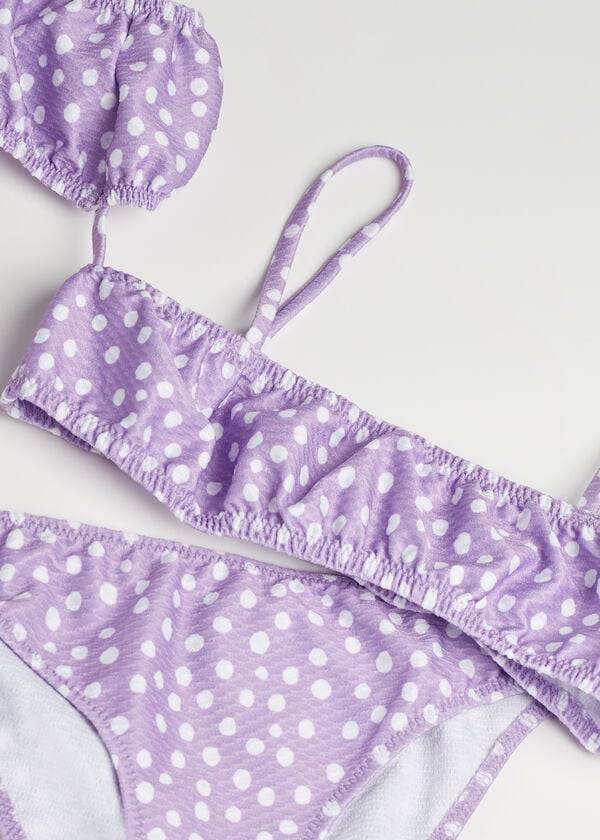 trajes de baño de dos piezas cipro de calzedonia para niños color morado