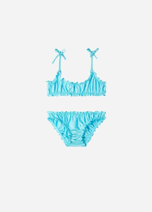 bañadores de dos piezas calzedonia formentera para niños en color turquesa