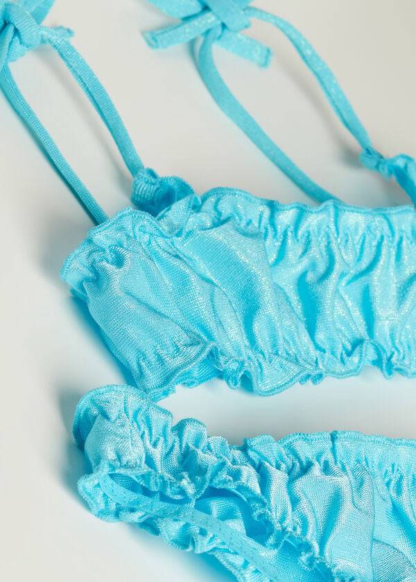 bañadores de dos piezas calzedonia formentera para niños en color turquesa