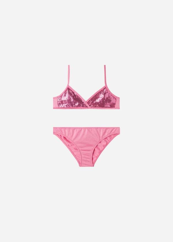 trajes de baño de dos piezas estilo camiseta sin mangas color rosa de calzedonia para niños cannes