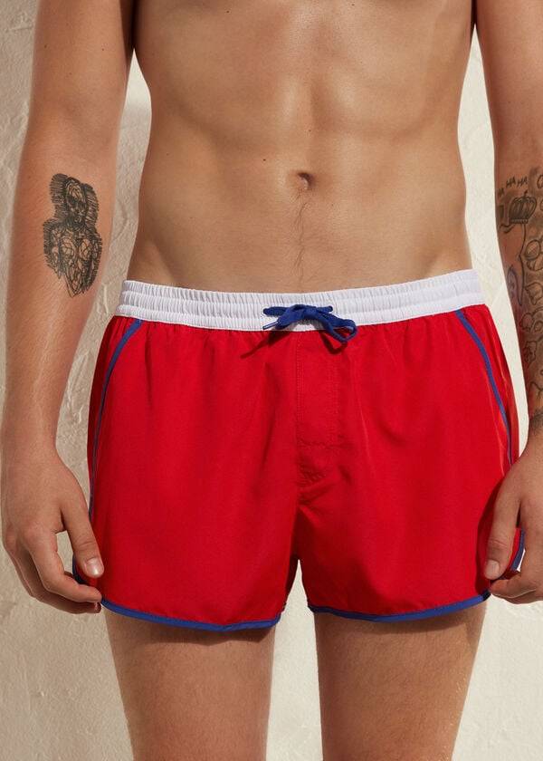 bañador ecológico calzedonia venice beach para hombre color rojo