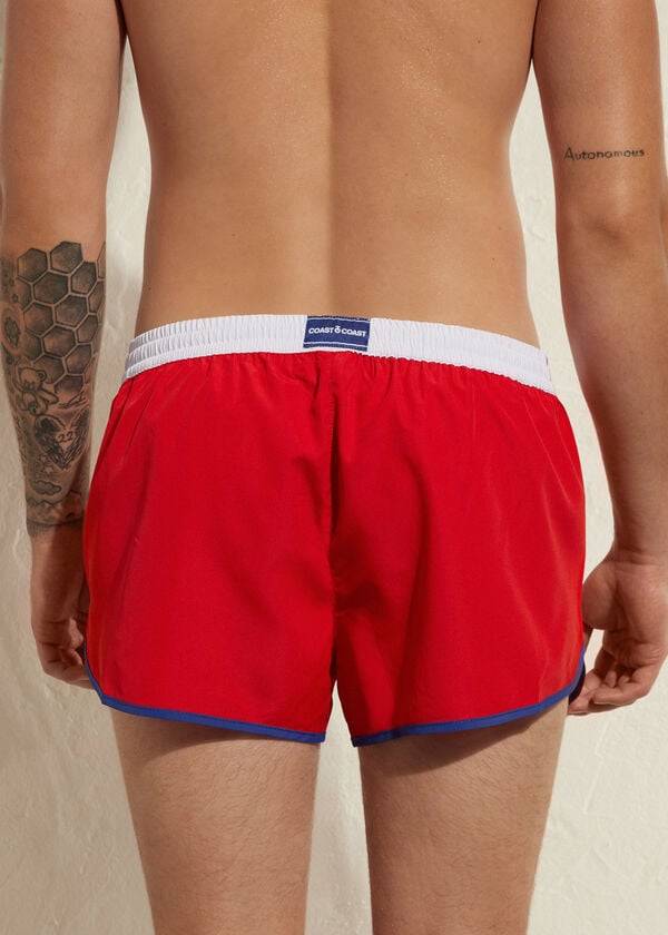 bañador ecológico calzedonia venice beach para hombre color rojo