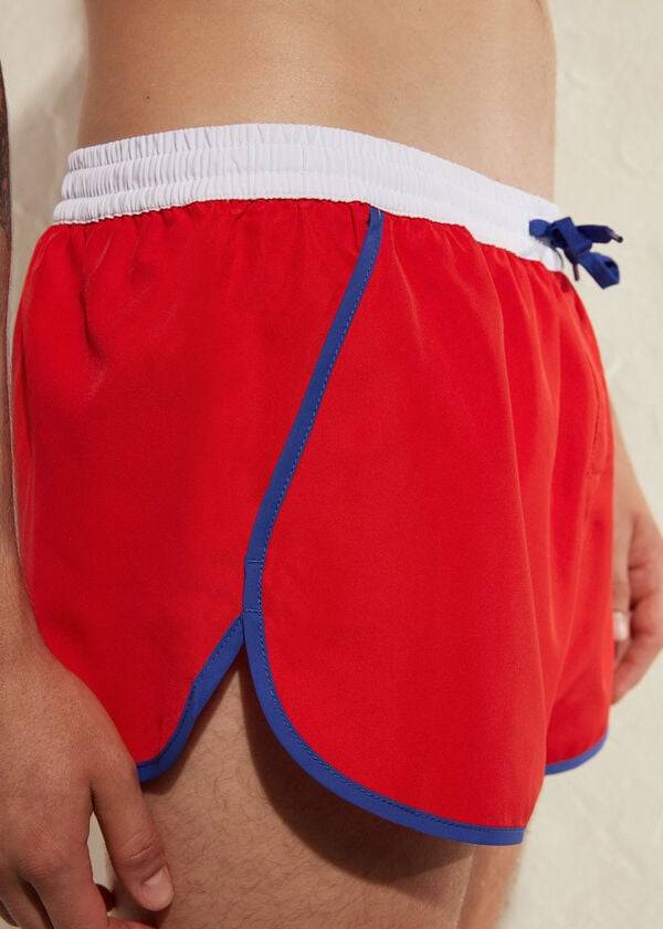 bañador ecológico calzedonia venice beach para hombre color rojo