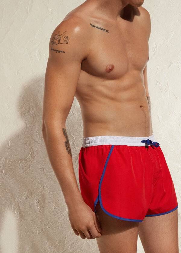 bañador ecológico calzedonia venice beach para hombre color rojo