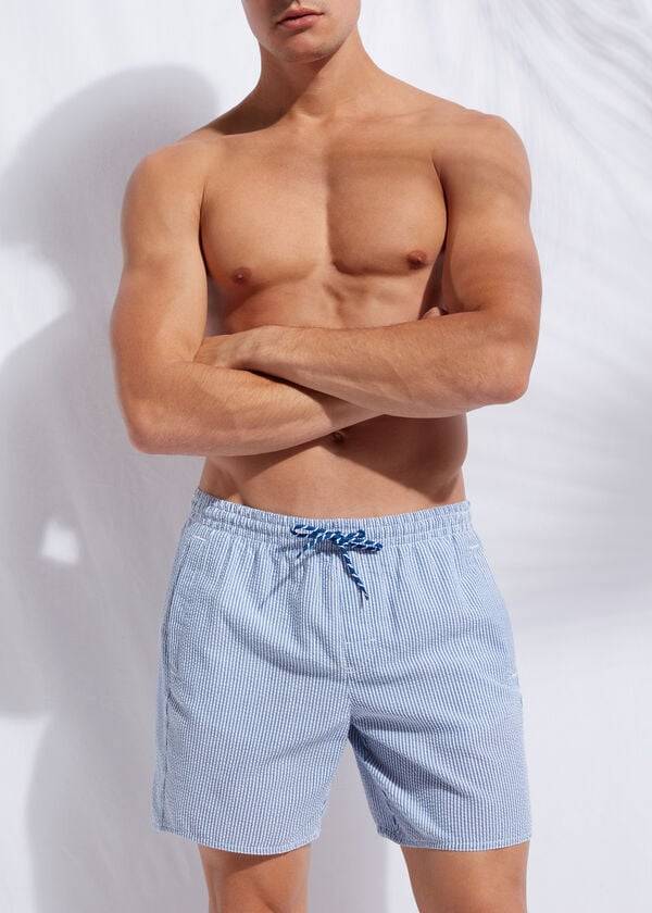 bañador calzedonia formentera para hombre azulblanco