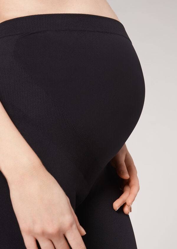 mallas premamá opacas calzedonia negras sin pies para mujer