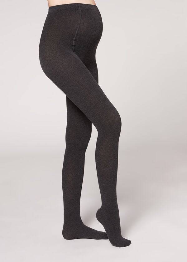medias premamá de calzedonia color café con cachemir para mujer