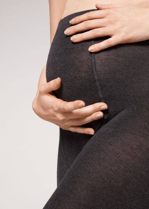 medias opacas de cachemira para mujer de calzedonia maternity en gris