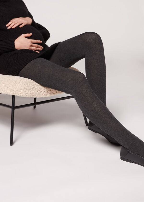 medias opacas de cachemira para mujer de calzedonia maternity en gris