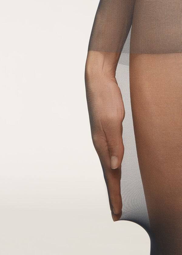 medias azules transparentes de 40 deniers action de calzedonia para mujer