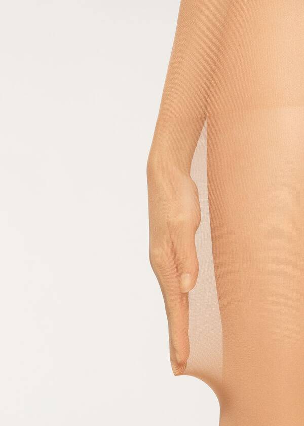 calzedonia 40 denier action strong sheer - mallas para mujer color beige