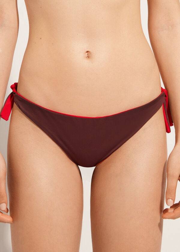 braguita de bikini brasileña ecológica de indonesia con lazo rojo de calzedonia para mujer