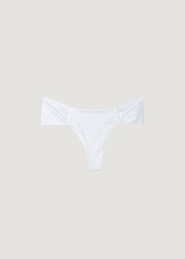 braguita de bikini brasileña ecológica de indonesia de calzedonia para mujer color blanco