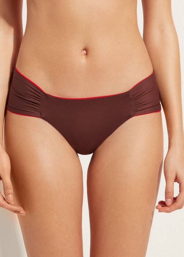 braguita de bikini brasileña ecológica de indonesia de calzedonia para mujer color rojo