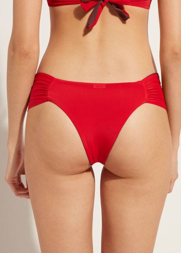 braguita de bikini brasileña ecológica de indonesia de calzedonia para mujer color rojo