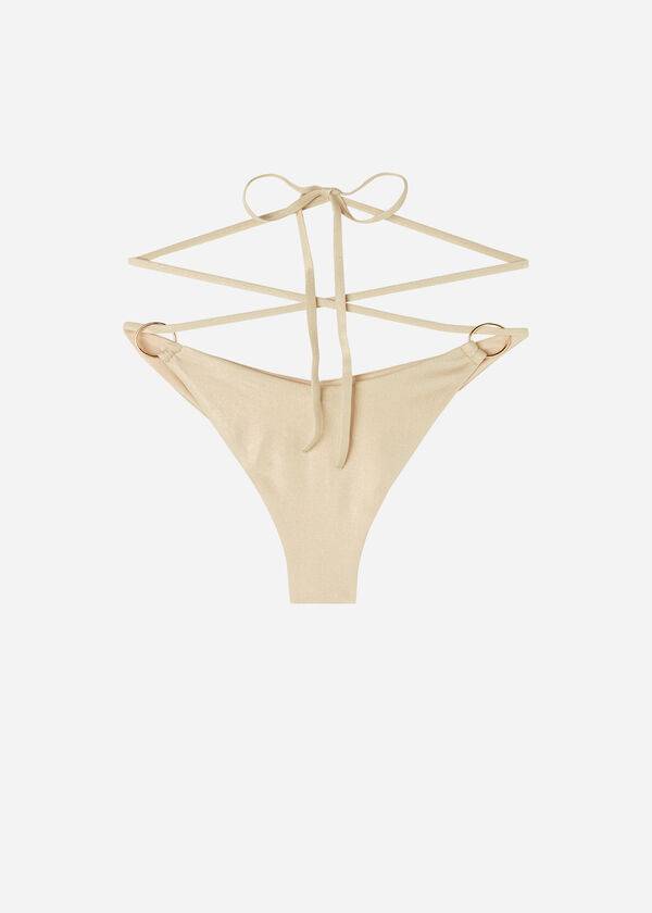 braguita de bikini brasileña calzedonia abu dhabi para mujer color dorado