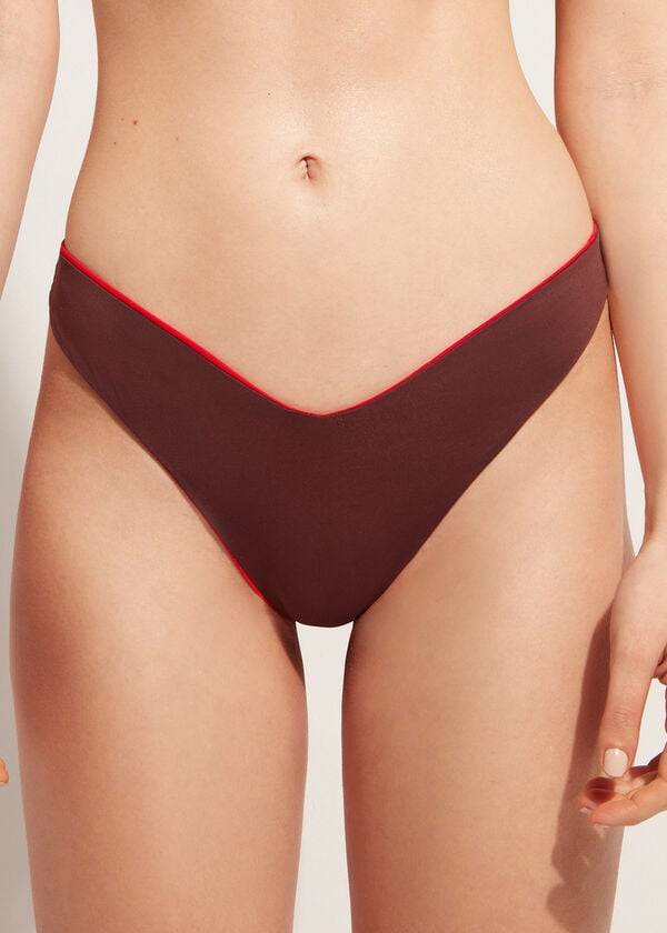 braguita de bikini brasileña de corte alto ecológica de indonesia para mujer de calzedonia