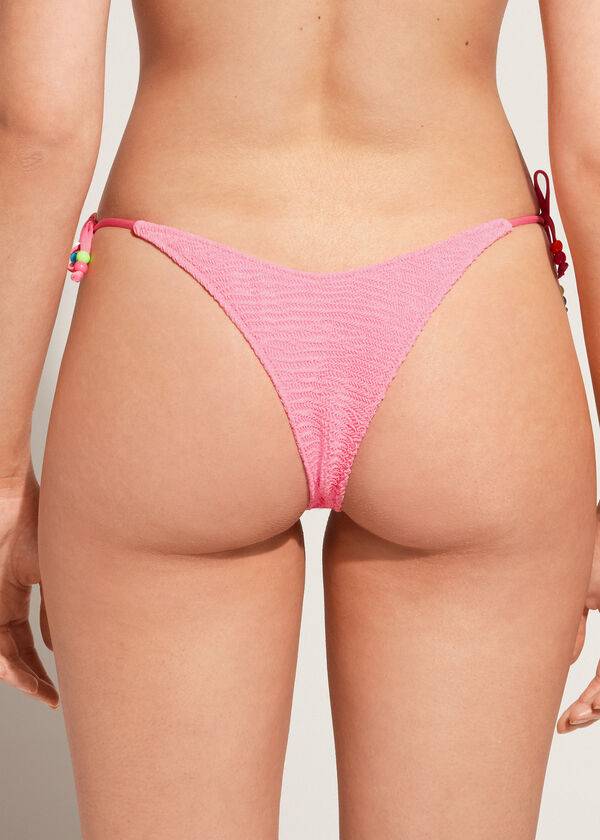 braguita de bikini brasileña de corte alto en v de calzedonia para mujer color rosa san diego