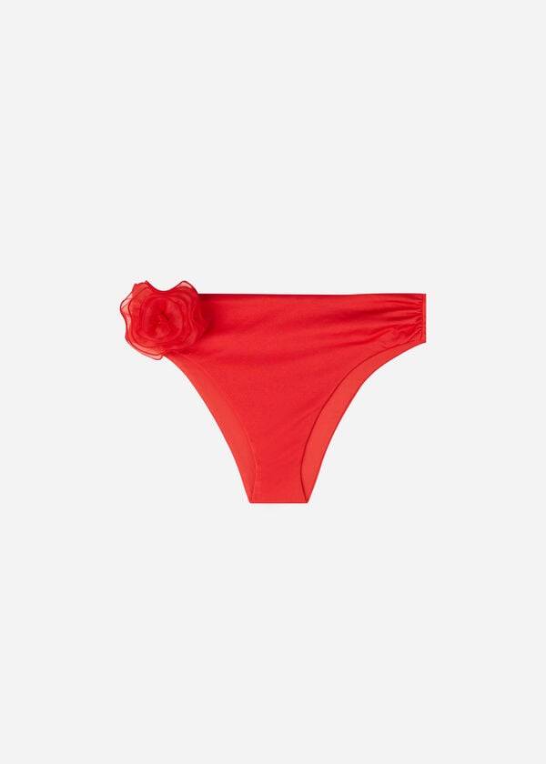 braguita de bikini bora bora de cintura alta de calzedonia para mujer color rojo