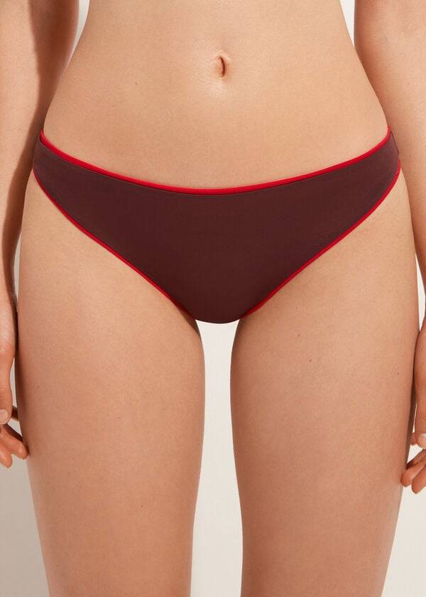 braguita de bikini de tiro bajo ecológica calzedonia indonesia para mujer color rojo