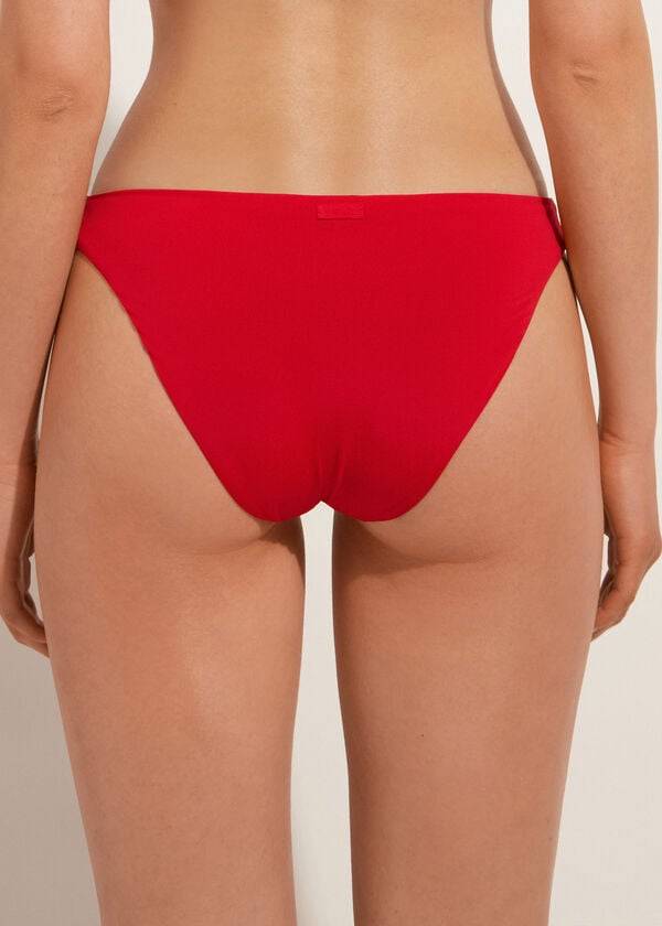 braguita de bikini de tiro bajo ecológica calzedonia indonesia para mujer color rojo