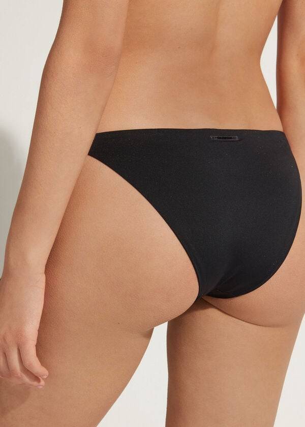 braguita de bikini indonesia con lazo calzedonia para mujer color negro