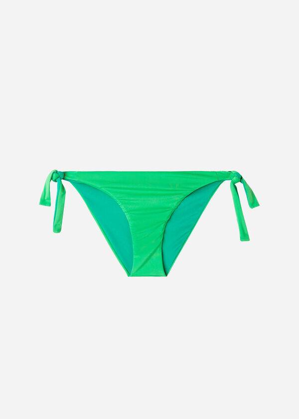 braguita de bikini ecológica de indonesia con lazo verde de calzedonia para mujer