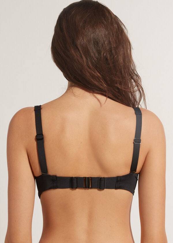 parte de arriba de bikini calzedonia balconette indonesia eco cobey mujer negro