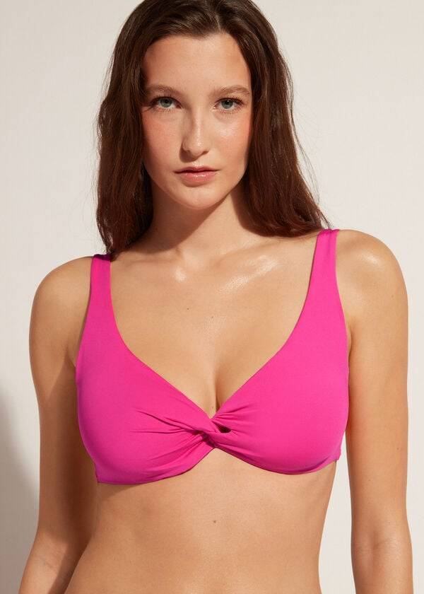 parte de arriba de bikini calzedonia balconette indonesia eco cobey para mujer rosa