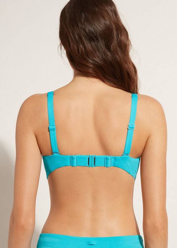 mujer calzedonia balconette indonesia eco cobey parte de arriba de bikini turquesa