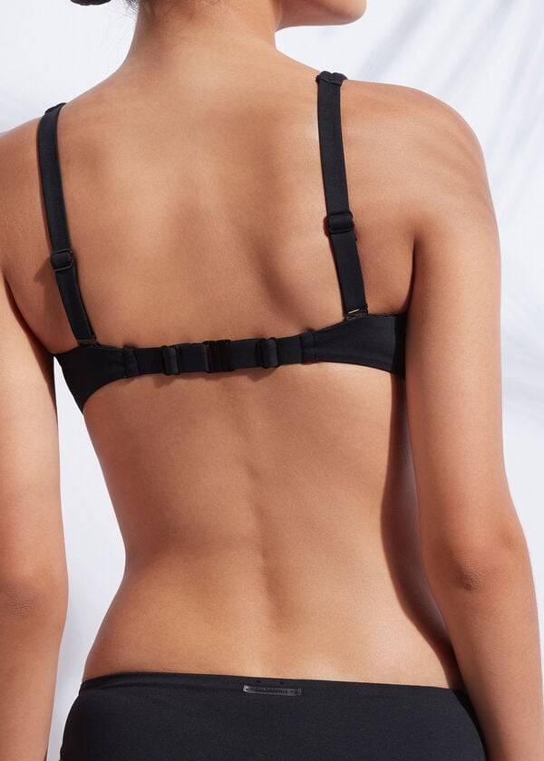 parte de arriba de bikini calzedonia balconette indonesia rosa mujer negro