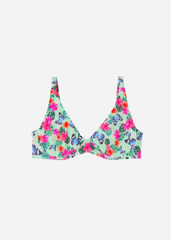 parte de arriba de bikini calzedonia balconette malibu multicolor para mujer