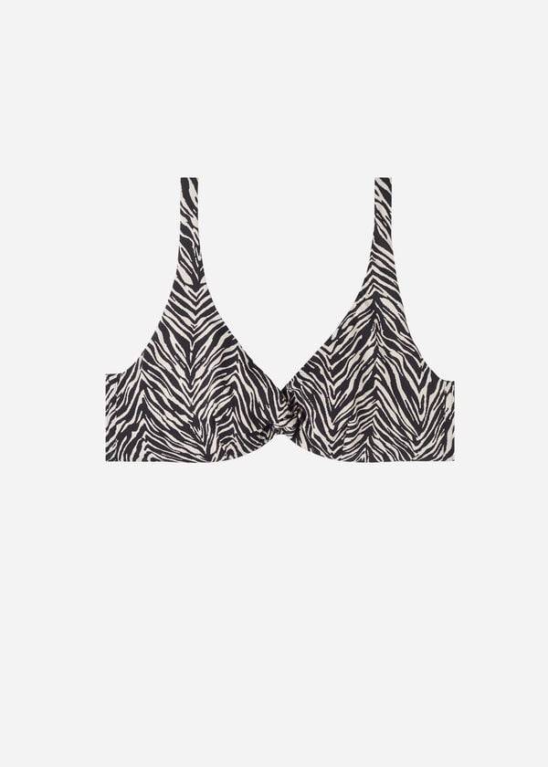 parte de arriba de bikini calzedonia balconette zebra nairobi mujer negro