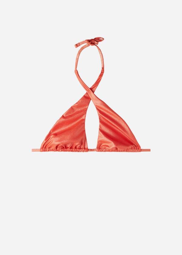 parte de arriba de bikini calzedonia bandeau antigua coral orange de mujer
