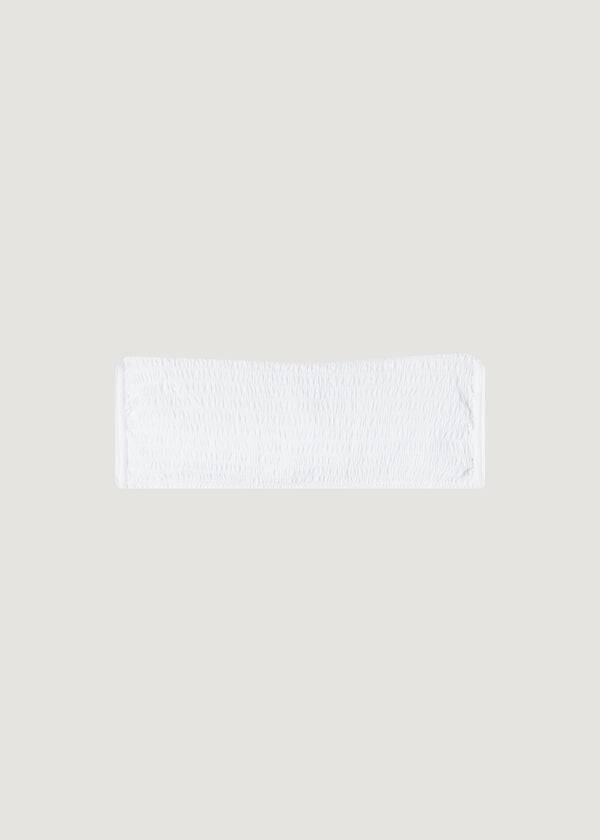 parte de arriba de bikini calzedonia bandeau lanzarote blanco para mujer