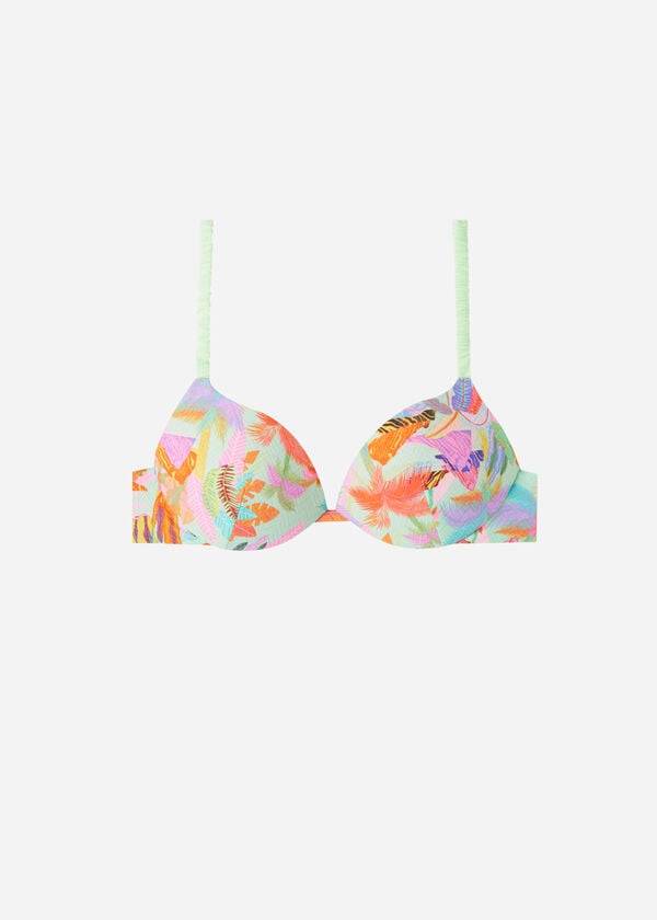 bikini de mujer calzedonia con push-up acolchado graduado tahiti color verde