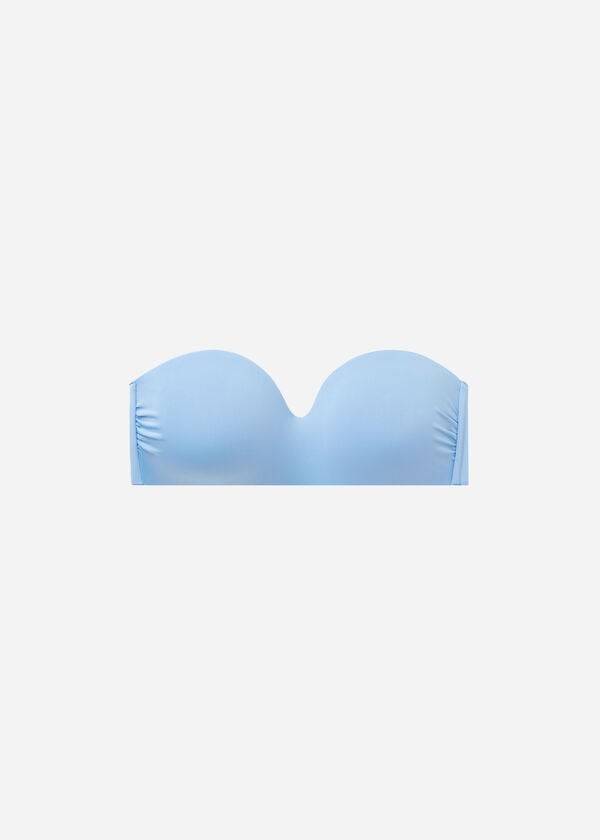 parte de arriba de bikini de mujer calzedonia acolchado bandeau indonesia eco azul