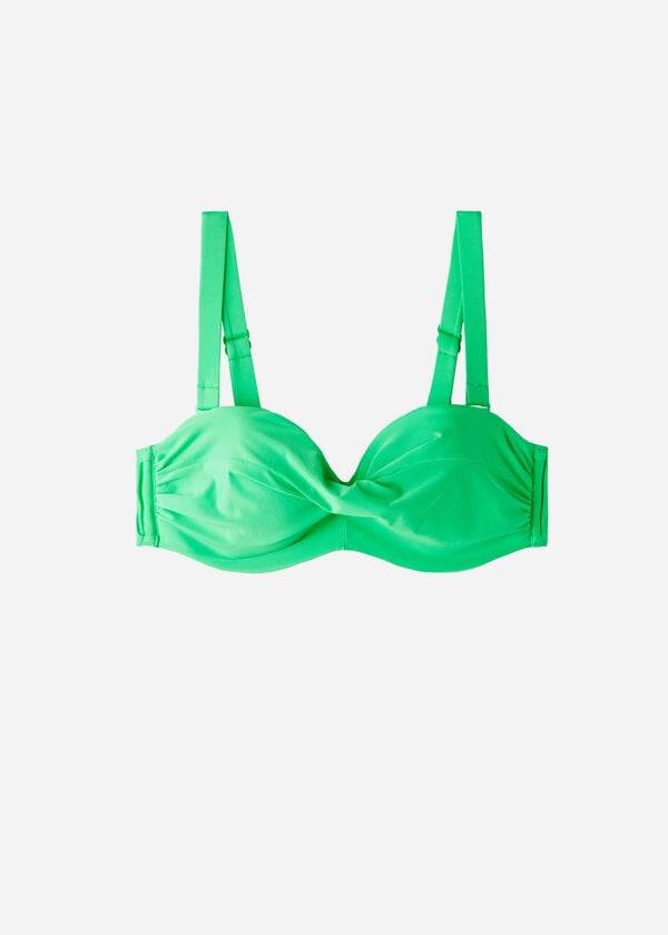 top de bikini calzedonia acolchado bandeau indonesia eco cobey para mujer verde