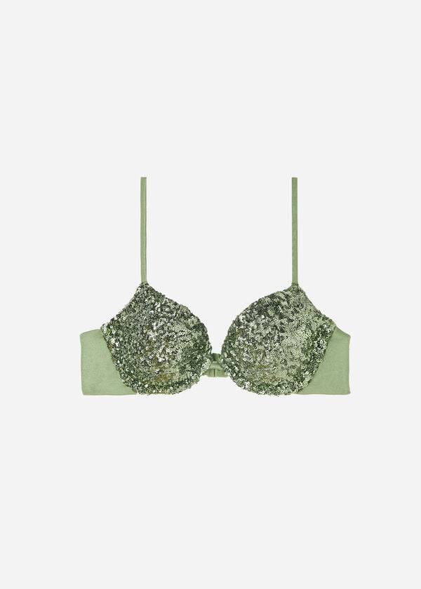 calzedonia push-up acolchado cannes rosa tops de bikini para mujer verde