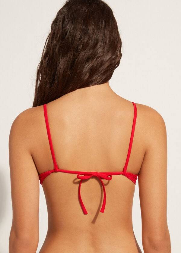 bikini rojo con push-up y relleno casablanca de calzedonia para mujer